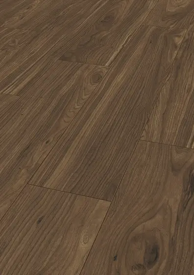 Piso laminado Walnuts Tuscany Walnut, tono madera oscura