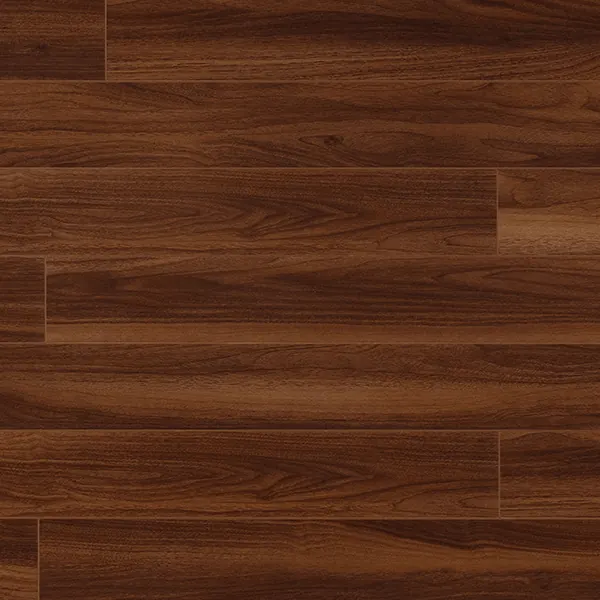 Piso laminado Splendor Walnut, tono madera oscura